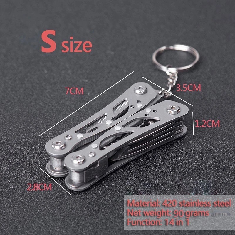 14-in-1 MINI Multitool Pliers Rugged & Practical Portable Pocket Camping Tools