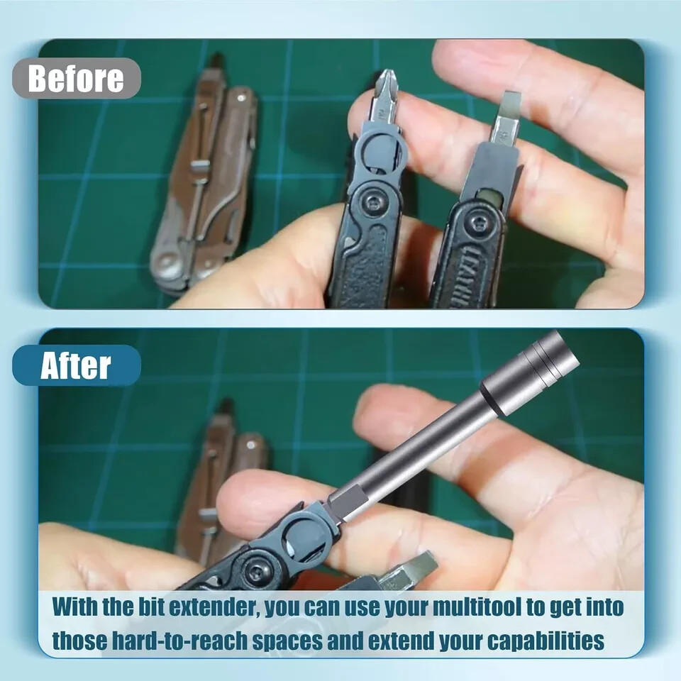 Multitool Bit Driver Extender, Multi Tool 1/4 Bit, Bit Kit Extender Compatible w