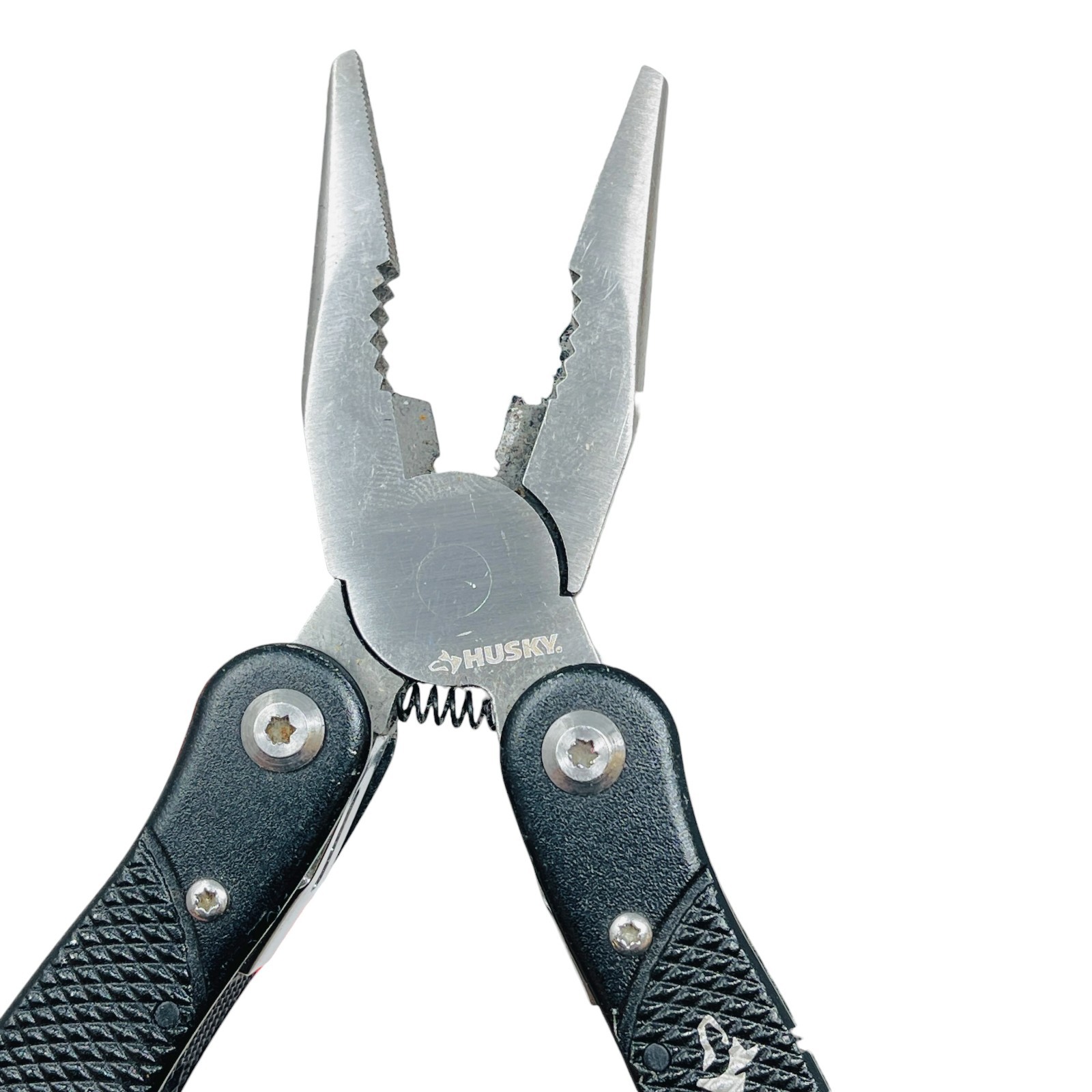 Husky MultiTool Professional Folding Pliers Set Stainless, Black Red, 4 Pcs