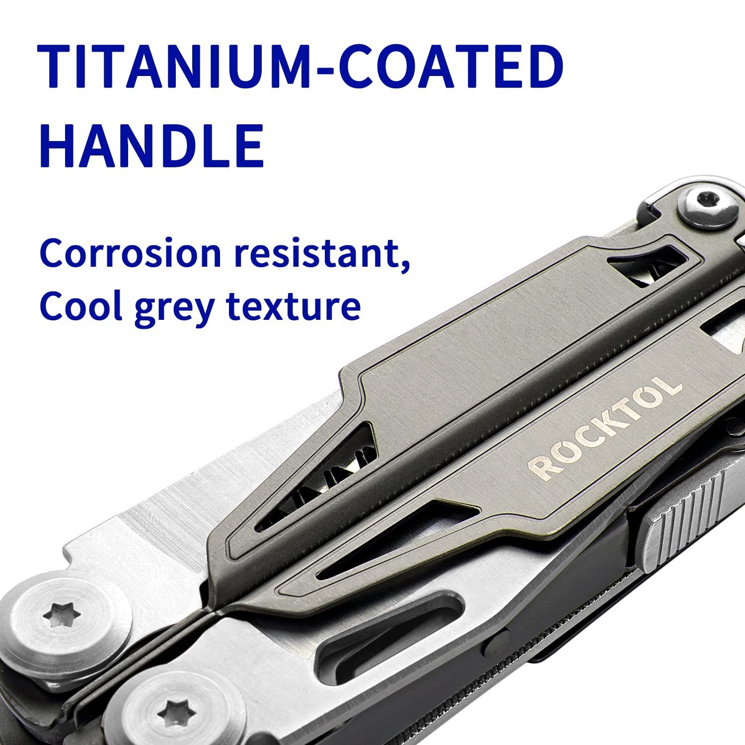 Multitool,19-in-1 Multitool Pliers with Titanium-plated Handle, Safety Lockin…