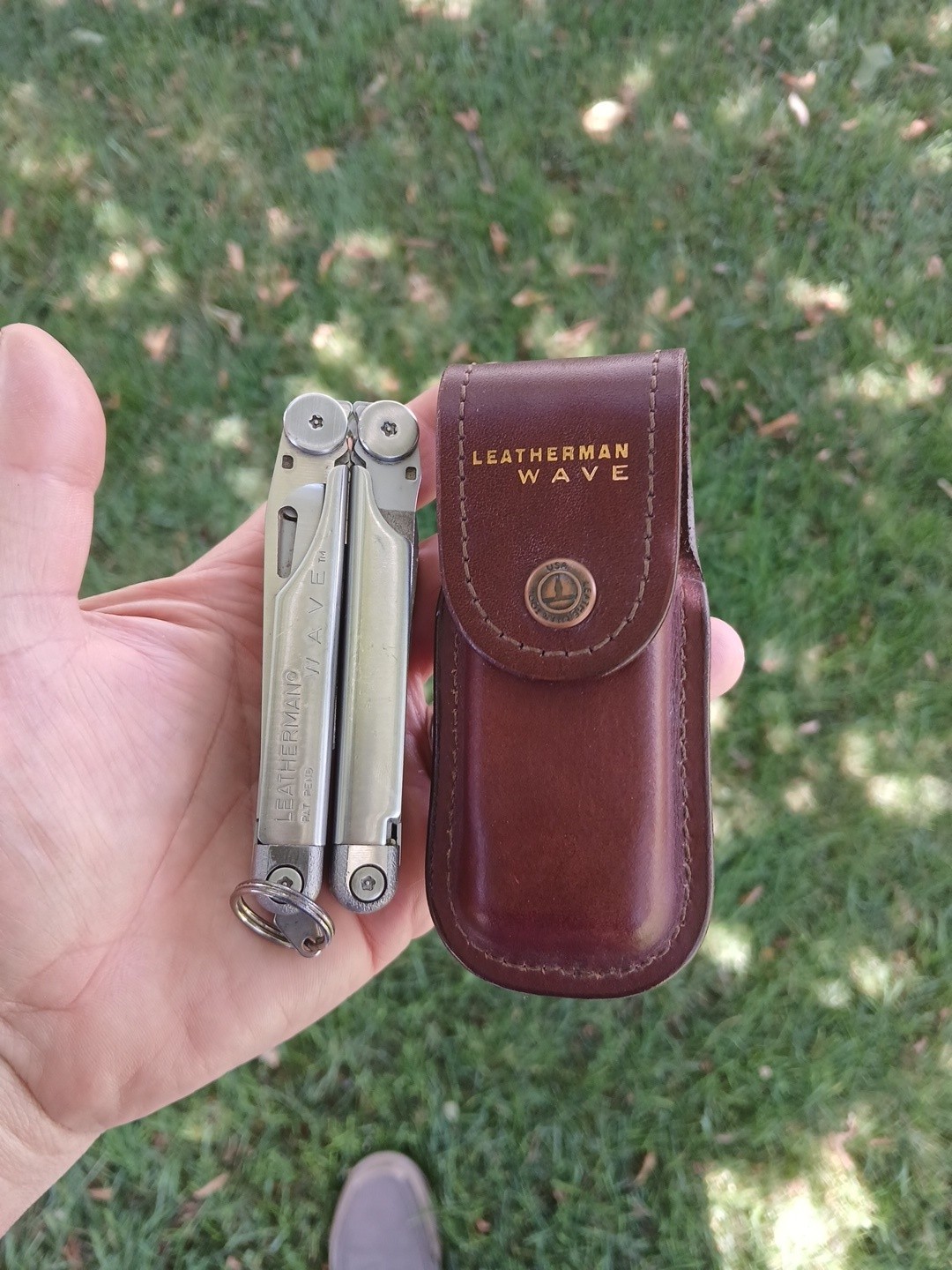 OG Leatherman Wave Multi Tool w/ Brown Leather Case Minty (H)
