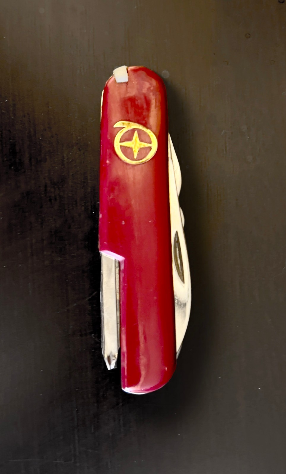 Vintage 3.5″ Red Diamond Superior 7-in-One Multi-Tool Folding Pocket Knife