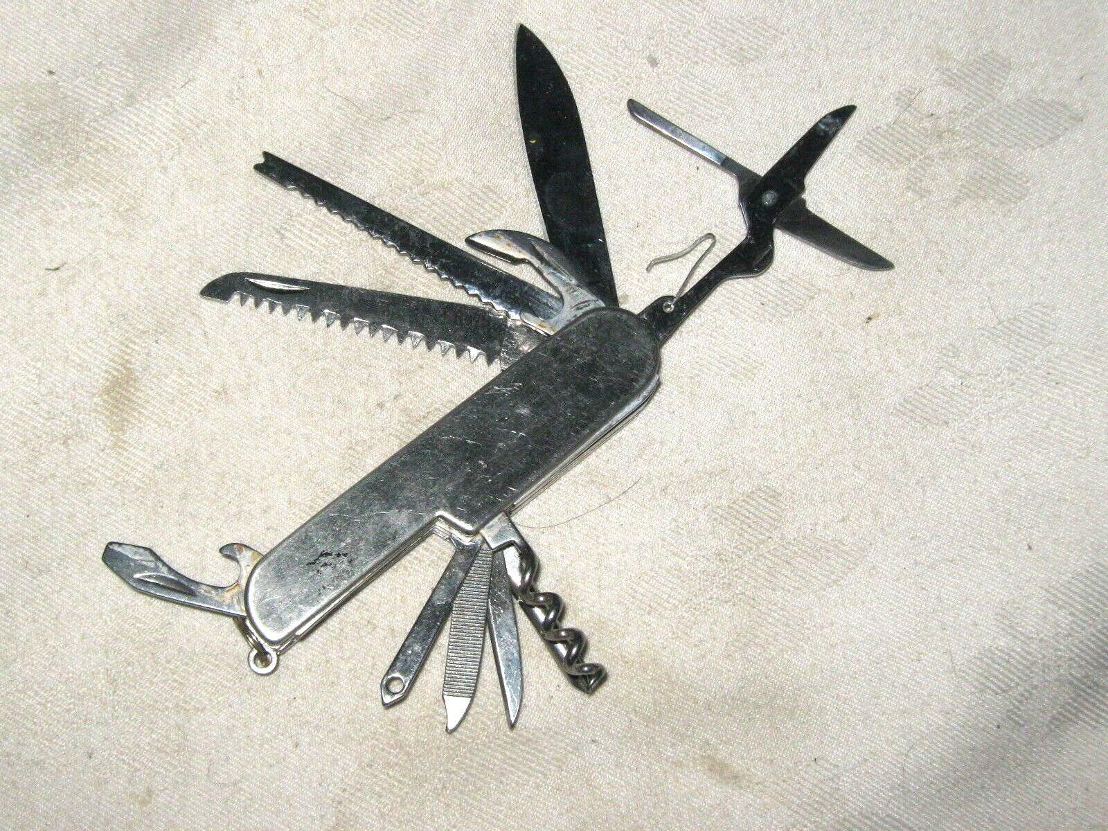 A Small 16-in-1 Stainless Steel Multi Function Tool Pocket Knife