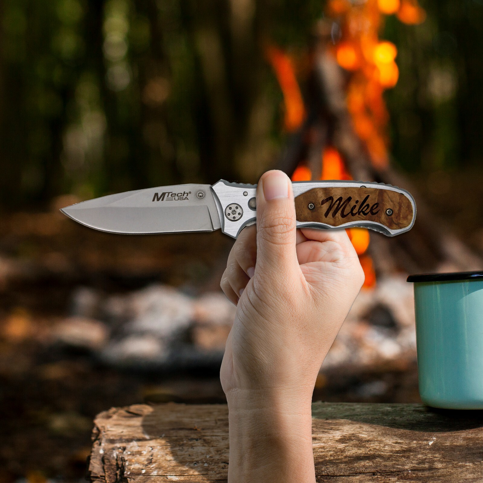 Personalized Pocket Folding Knife with Metal Blade – Groomsmen Gift and more