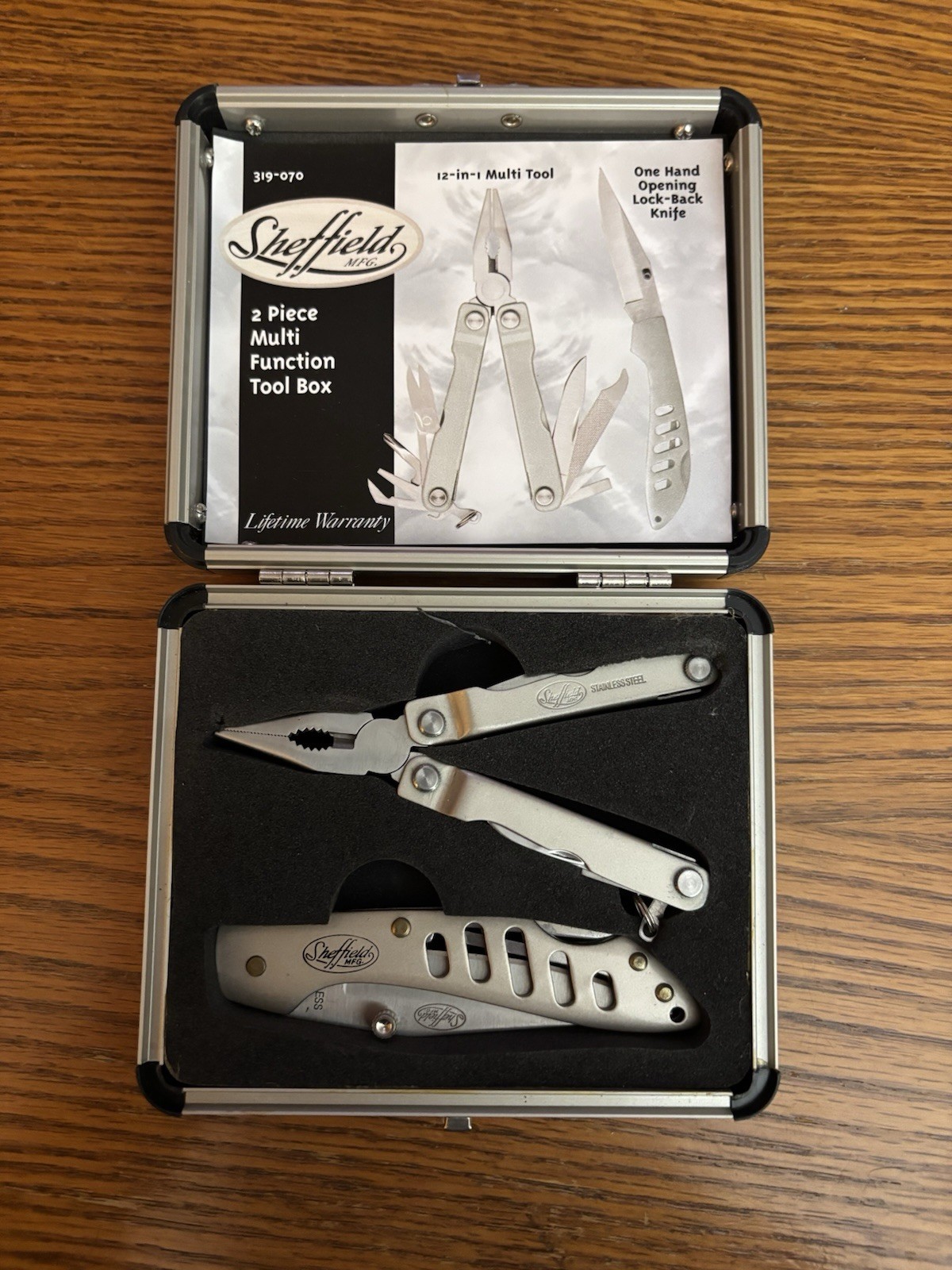 Sheffield MFG. 2 Piece Multi Function Tool Box, Knife