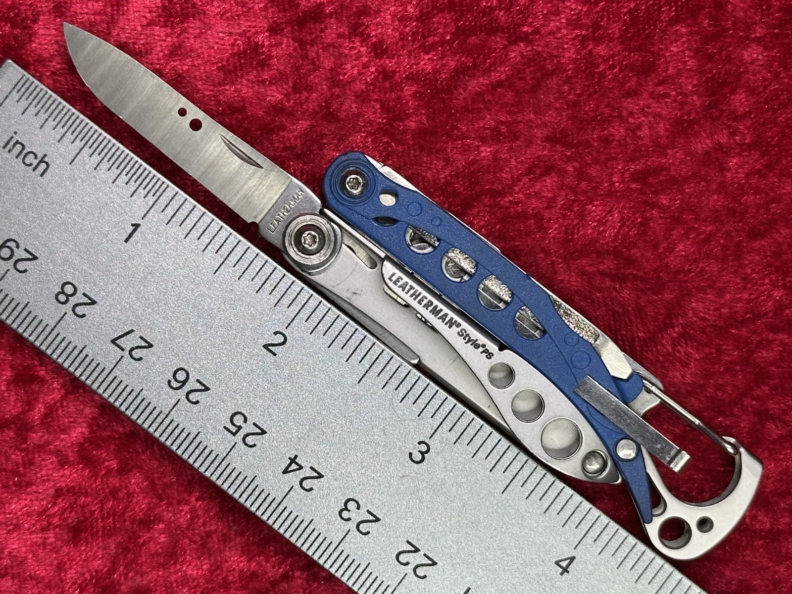 Leatherman Style PS Blue 7 Tool Multi-Tool Pliers 2011 Customized w/Knife (531)