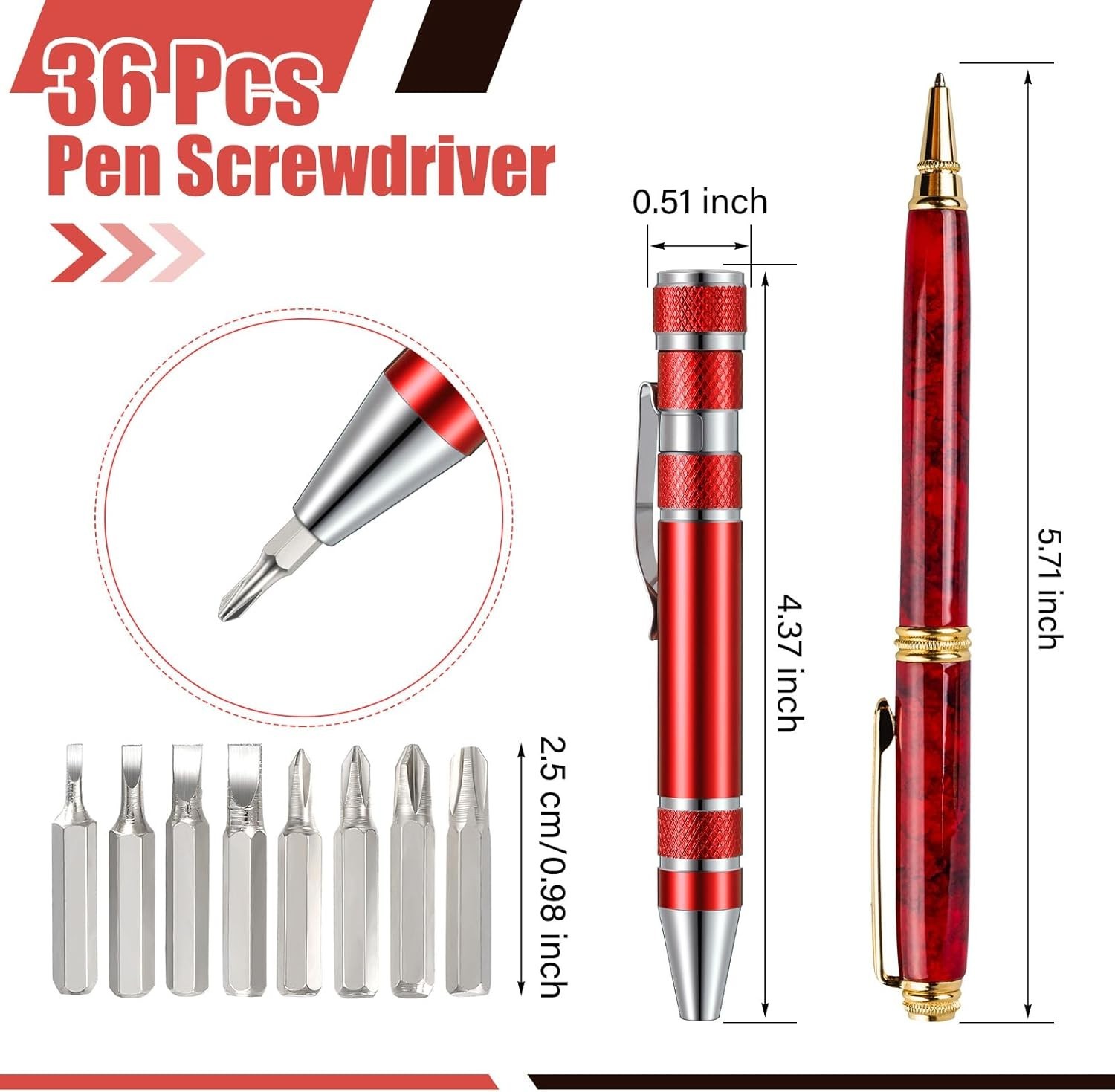 Pen Screwdriver Gifts Multitool Handy Tool 8 in 1 Magnetic Pocket Screwdriver…