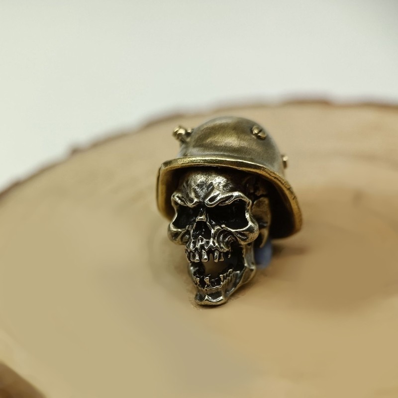 Vintage Skull Soldier Paracord Beads Brass Charm Beads DIY Paracord Accessories