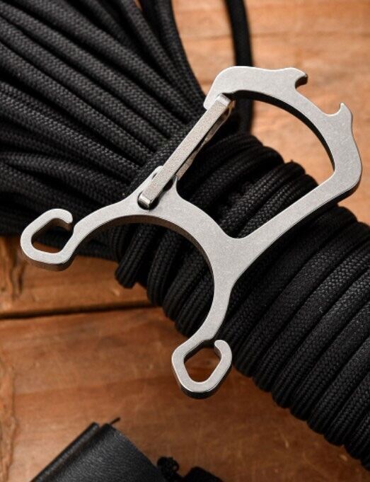 EDC Titanium Alloy Multi Tools Keychain Bottle Opener with Key Ring Gift