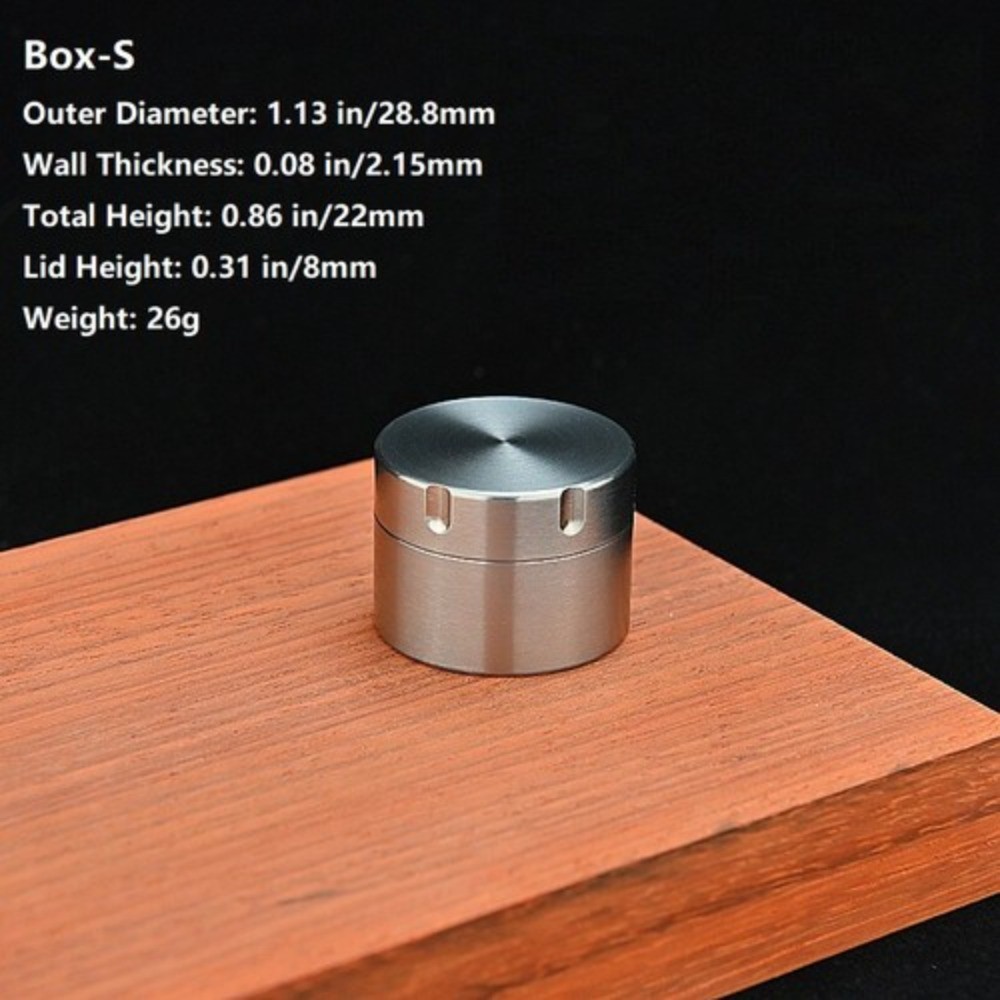 Pure Titanium Waterproof Pill Holder Organizer Container Jewelry Tea Storage Box