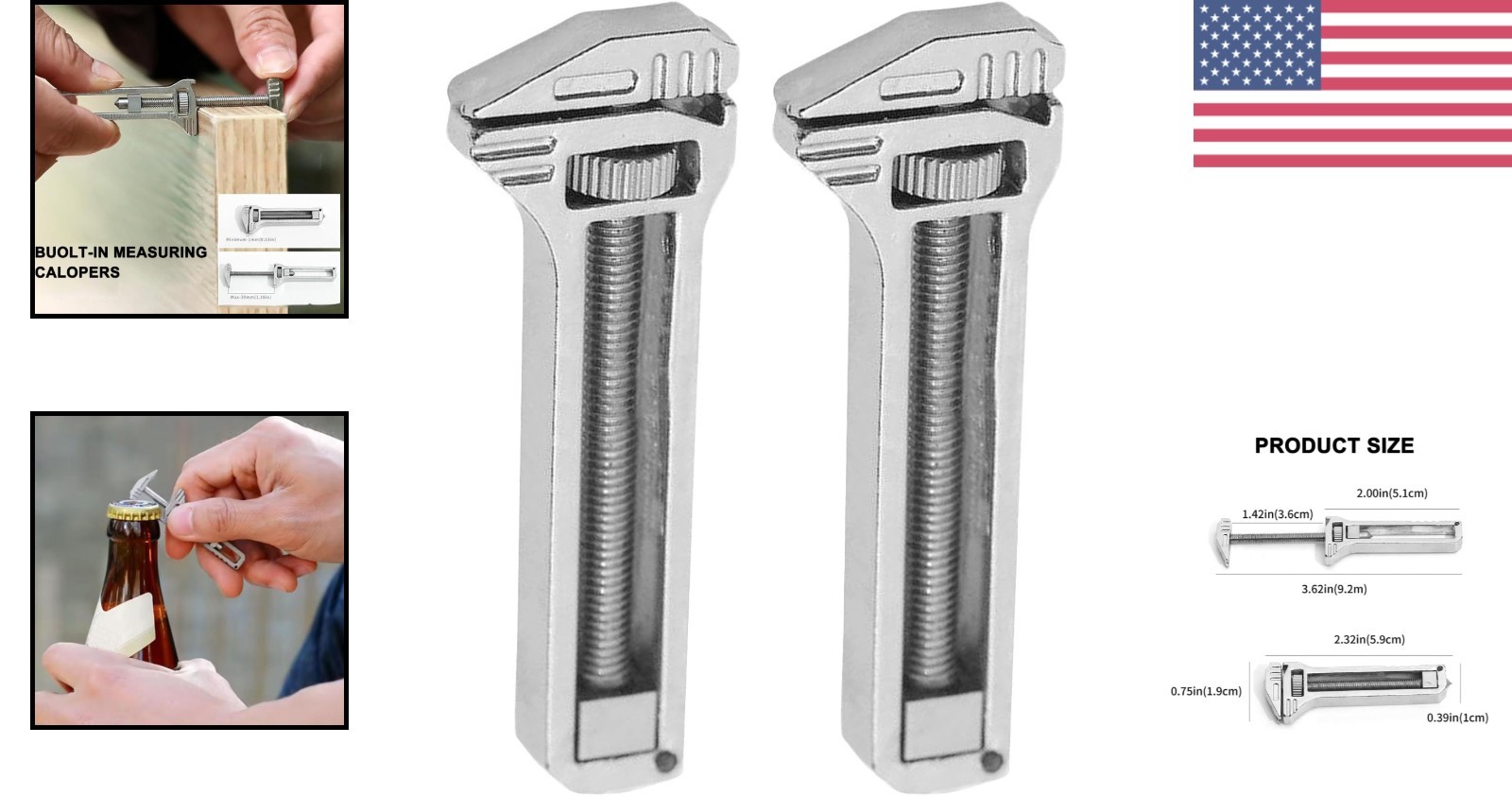Mini Alloy Multi-tool Silver for Everyday Prep, Repairing, Camping, Hiking