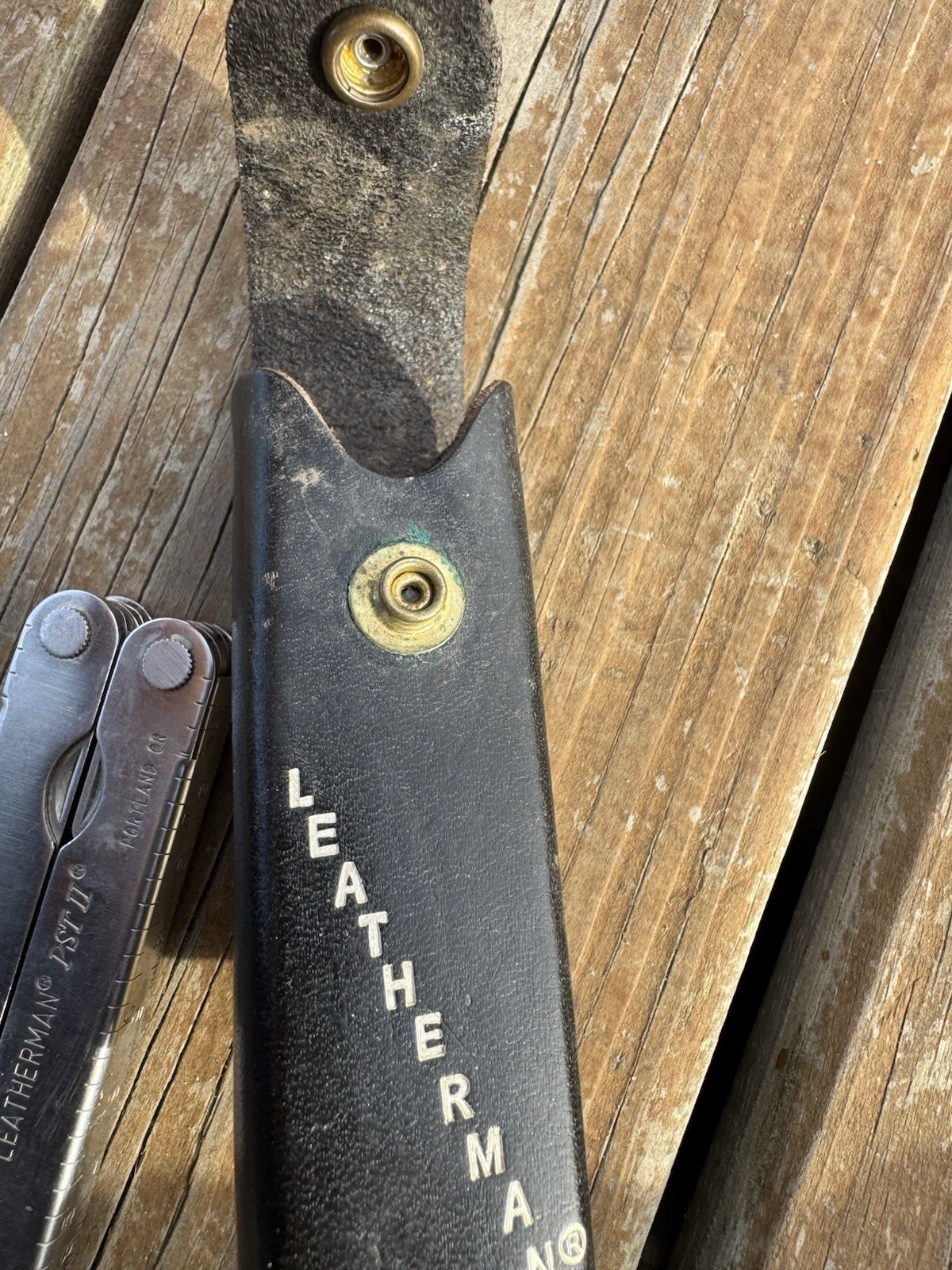 Vintage Letherman Multi Tool With Leather Sheath Portland 03/04 Engraved