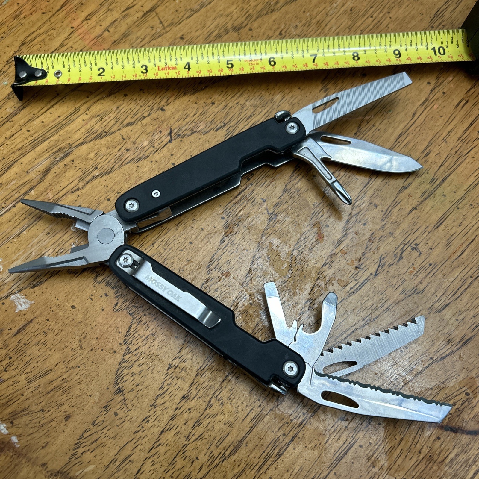 Mossy Oak Multi-Tool Knife with Pliers, Saw, Screwdriver, Opener