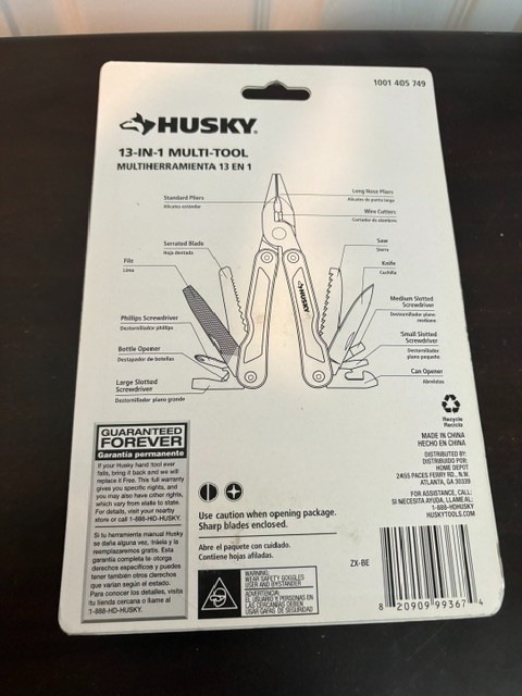 Husky 13-in-1 Multi-Tool Stainless Steel – Guaranteed Forever