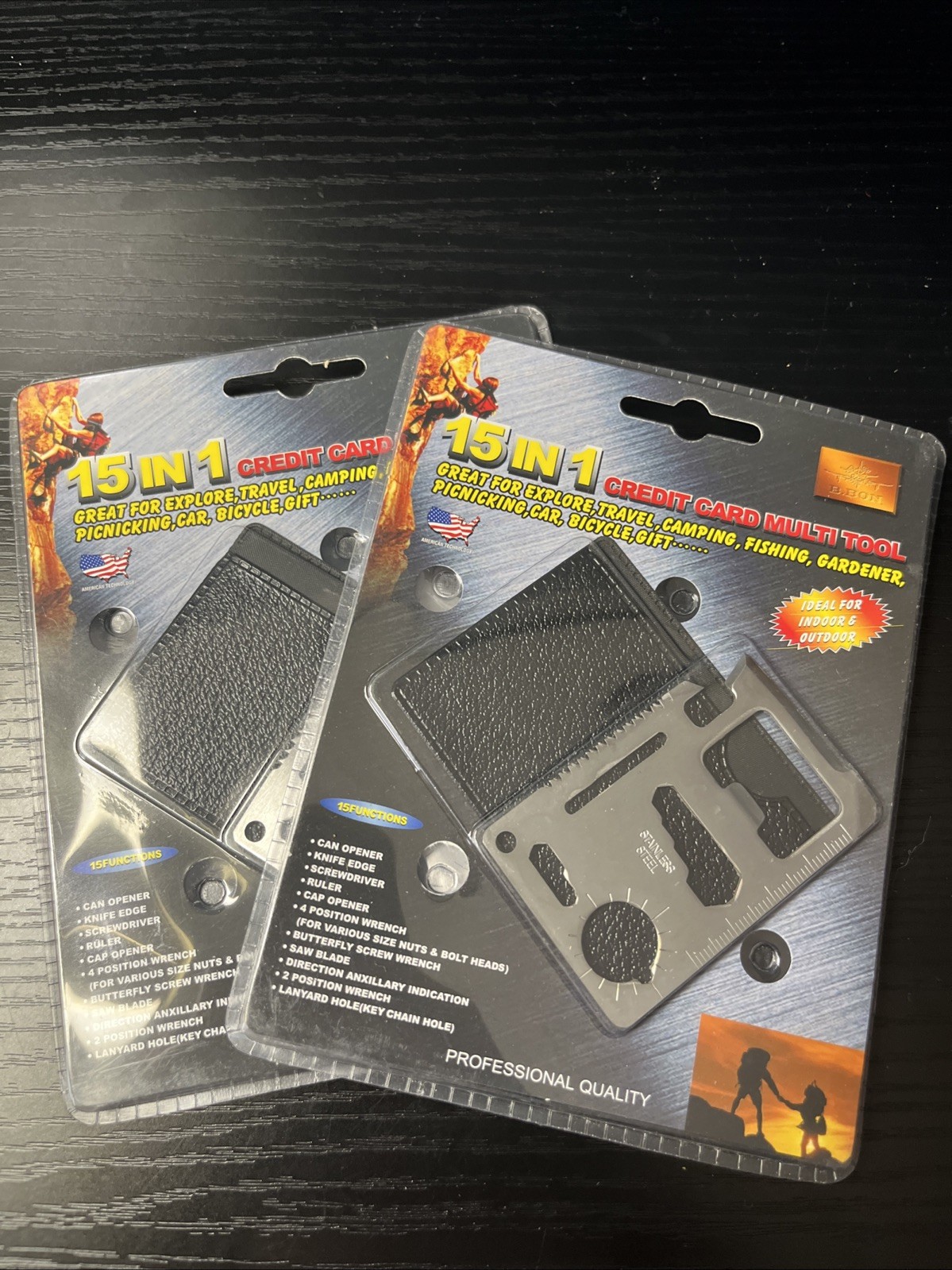 2 BENZEN TOOLS 15 in 1 CREDIT CARD MULTI TOOL POCKET SIZE (NIP)