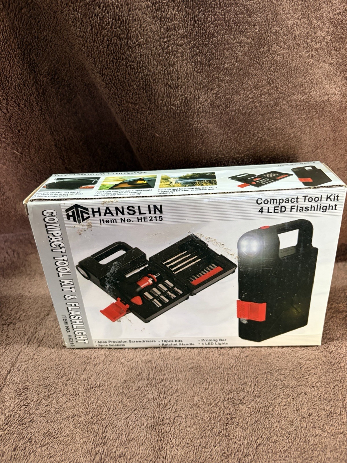 HANSLIN HE215 Compact Tool Kit 4 LED Flashlight