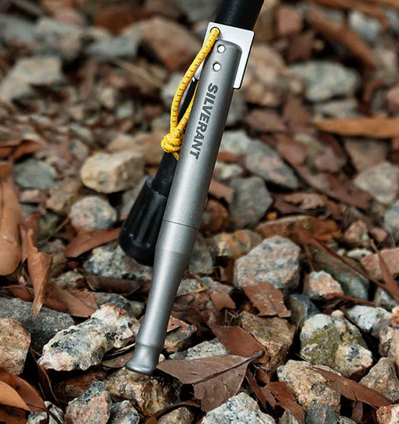 EDC Titanium Whistle Waterproof Flint Outdoor Camping survival Tool Keychain