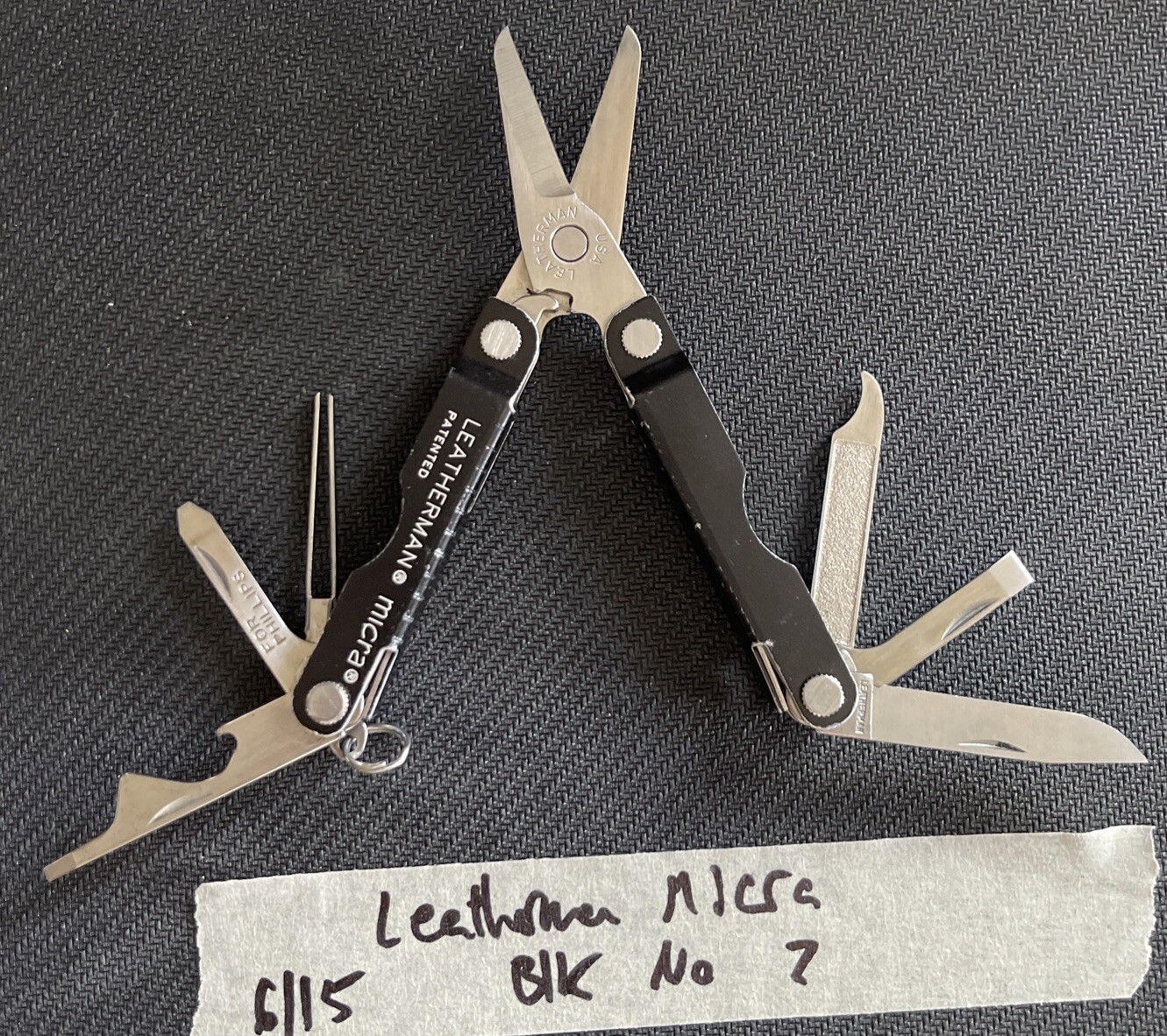 Leatherman Micra Multi-Tool Knife, Scissors- Black
