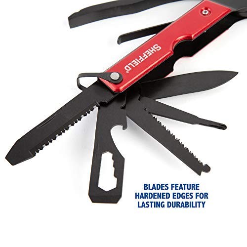 14-in-1 Camping Hatchet Multitool with Sheath, Alloy Steel Hammer, Great Hiking