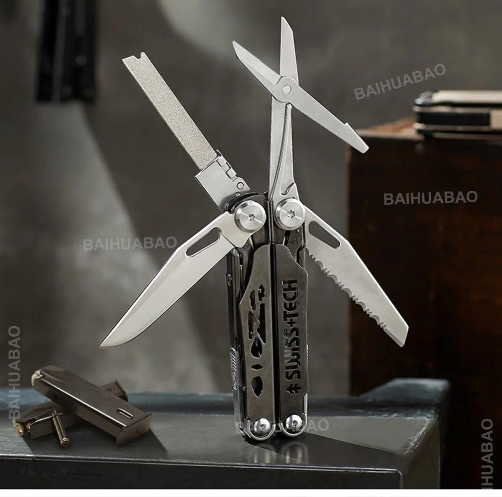 Swiss Tech 37-in-1 Multitool Pliers Folding Edc Scissors Survival Hand Tool
