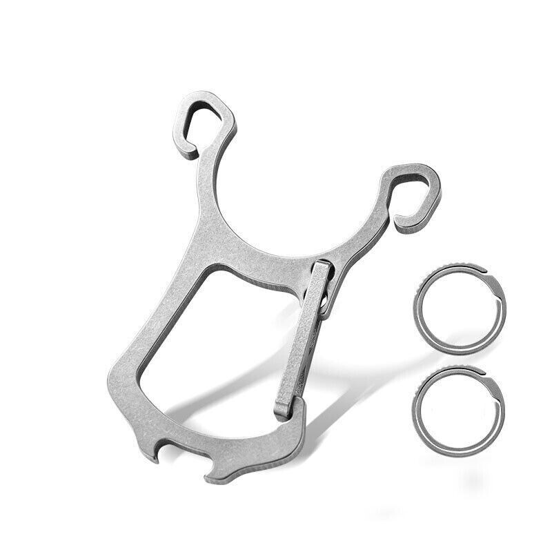 EDC Titanium Alloy Multi Tools Keychain Bottle Opener with Key Ring Gift