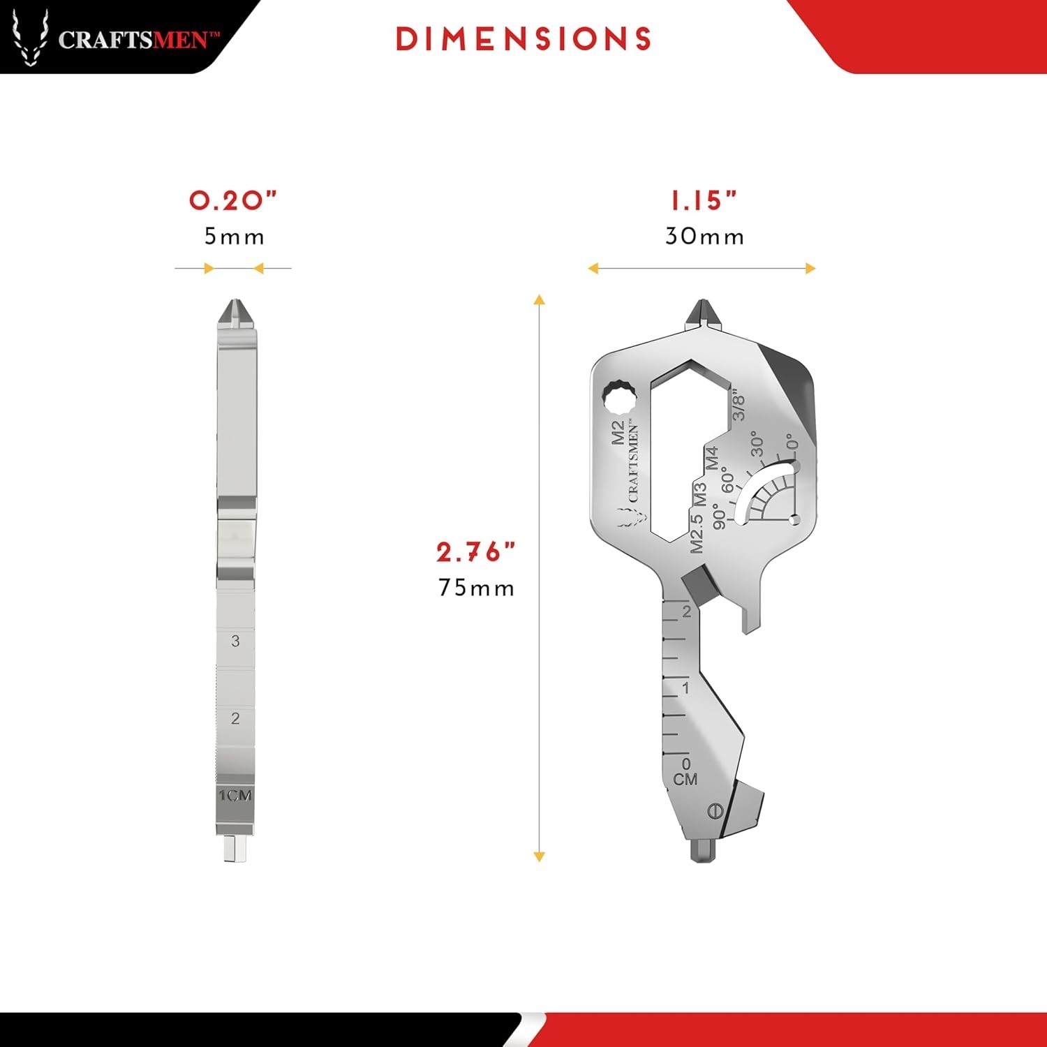 MULTI TOOL KEY 20 in 1 | Key Chain Utility Gadget | Key Multitool | EDC | Father