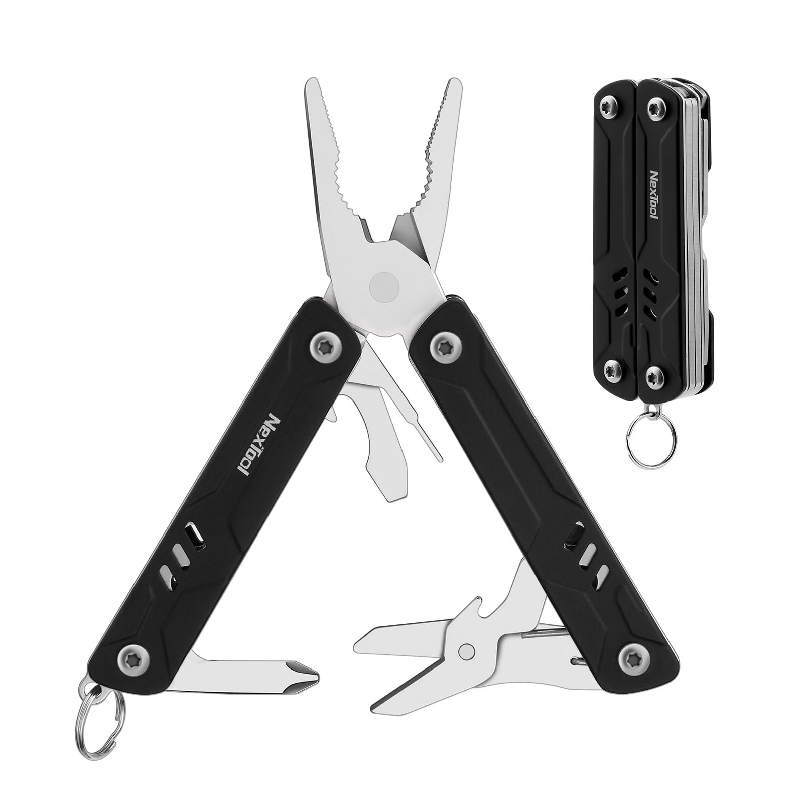 Mini Multitool – 9 in 1 Keychain Multitool with Needle Nose Pliers, Scissors,…