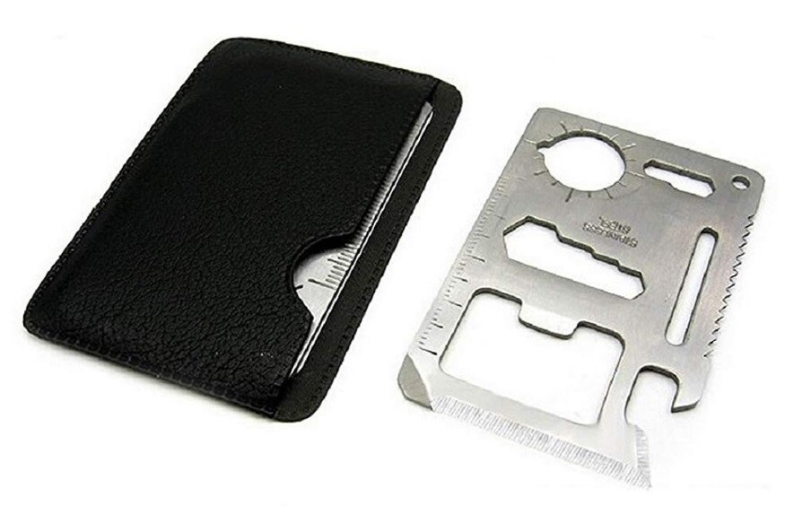 4-Pack Stainless Steel Multi-Functional Credit Card Size Survival Pocket Tool