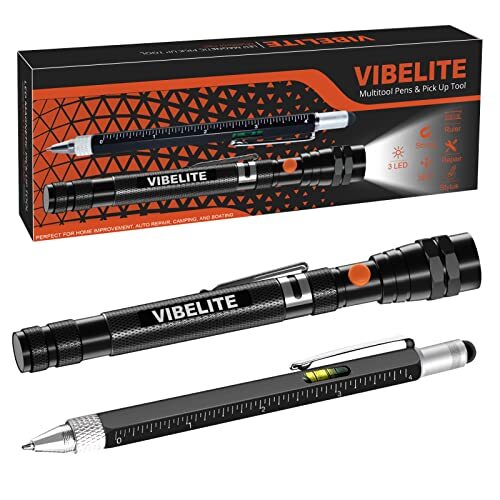 6 in 1 Multitool Tech Tool Pen Gift Pen for Men Screwdriver Ballpoint Pen 2 Pcs