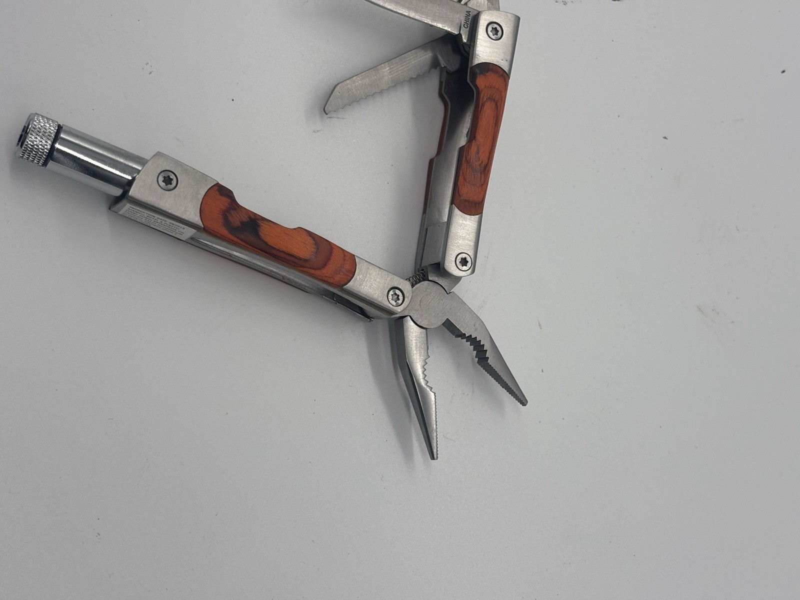 NRA Multi Tool – 4.5″ With Sheaf – Pliers, Knife, Can Opener & More – CLEAN