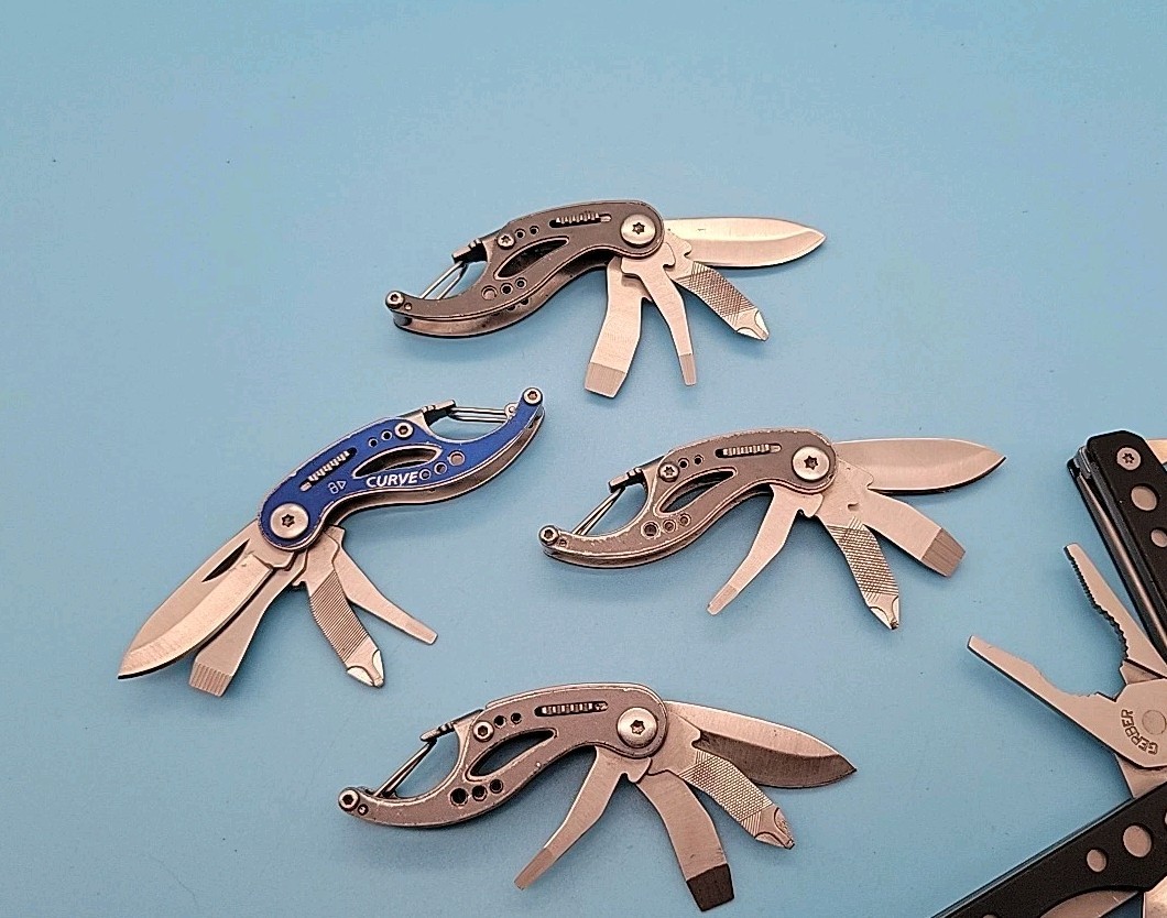 Gerber Curve / Clutch Mini Multi-Tool – LOT OF 5 – Blade, File, Screwdrivers