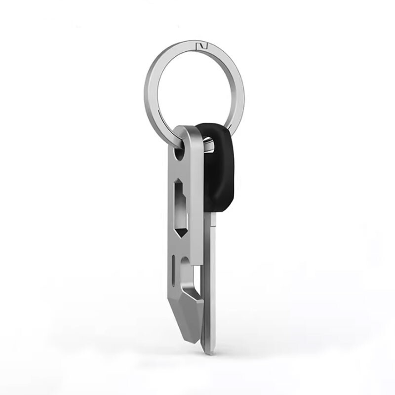 Hot Mini Titanium Alloy Keychain Pry Bar EDC Crowbar Opener Outdoor Multi Tools