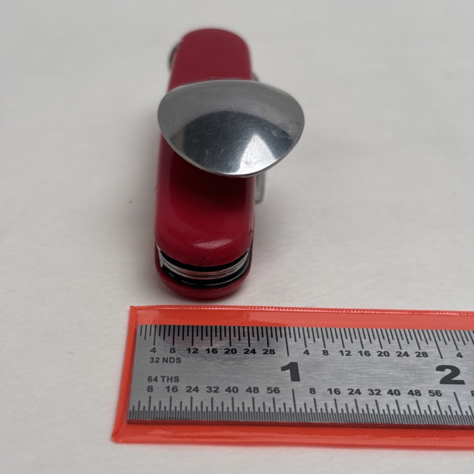 Vintage Red Camper 6 Tool Folding Knife Spoon Fork Can & Bottle Opener Hunt Camp