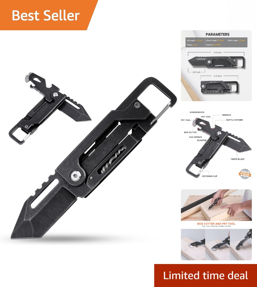 8-in-1 Stainless Steel Keychain Multitool – Your Everyday Companion