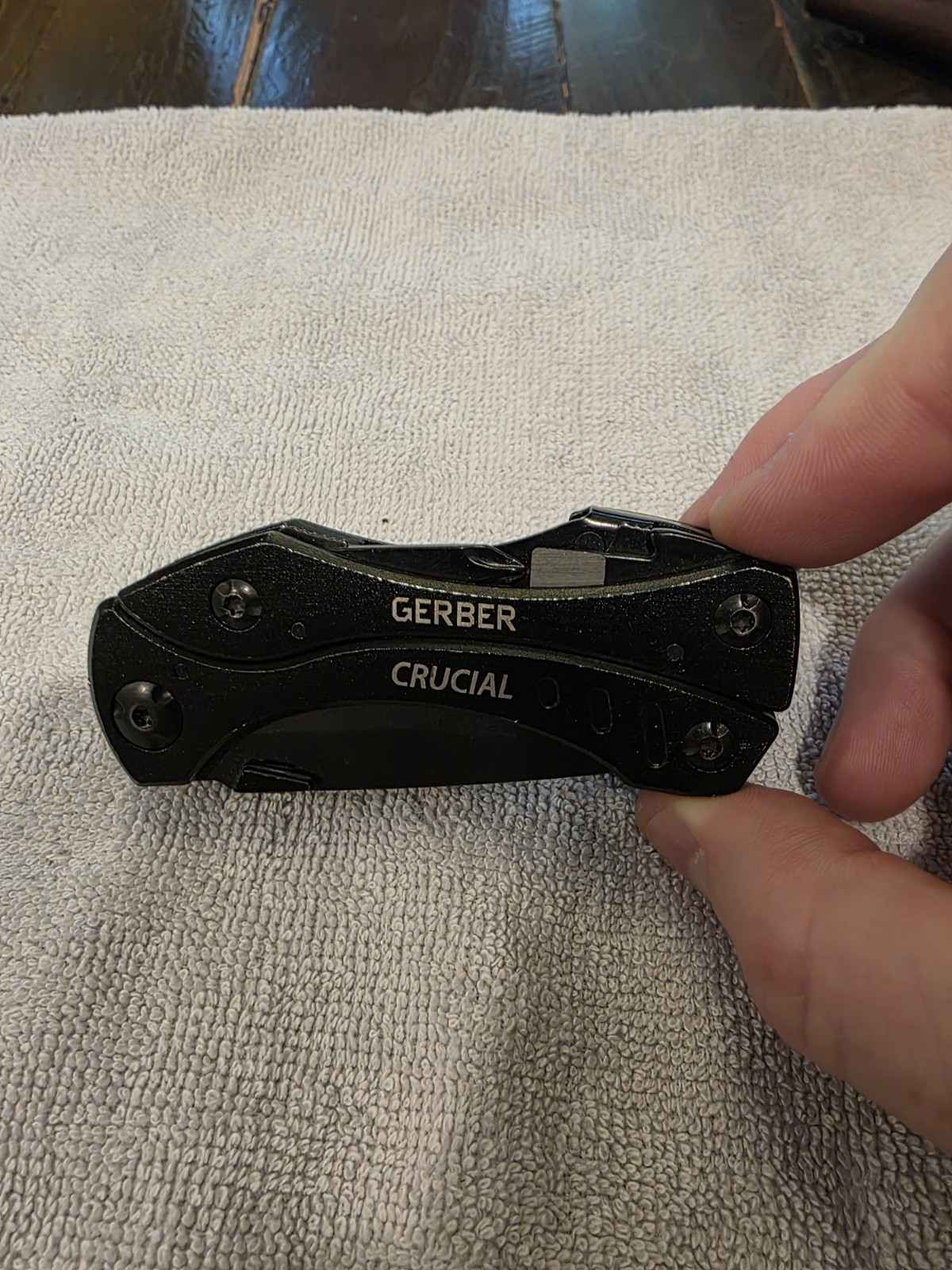 Gerber Crucial Multi Tool Pliers Knife Partially Serrated EDC Folding