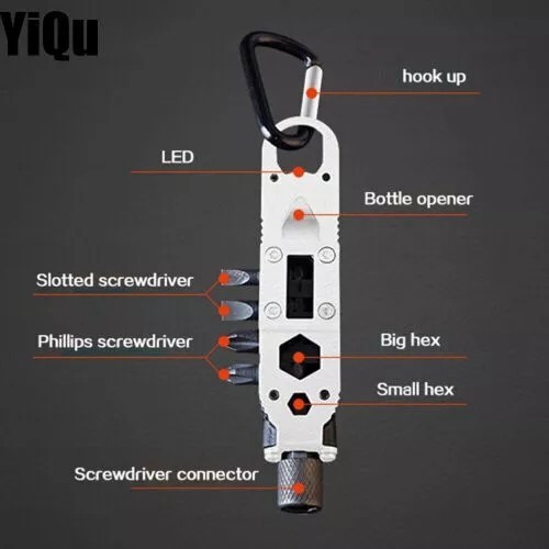 New Multifunction Tactical EDC Mini Pocket Knife Survival Multitool Keychain