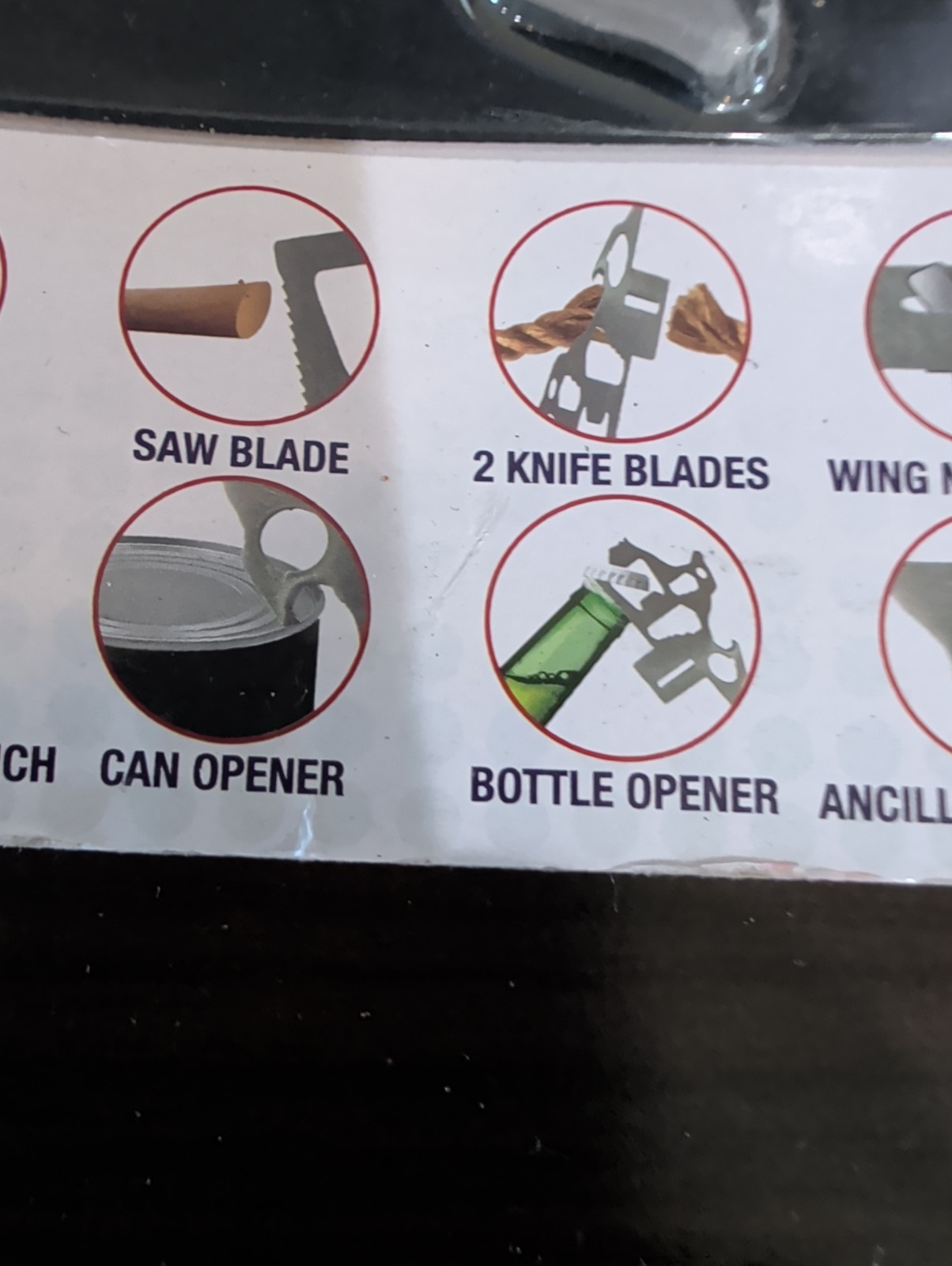 Set Of 3 Multi-Purpose Texas Tool Pocket Survival Device 12 Features