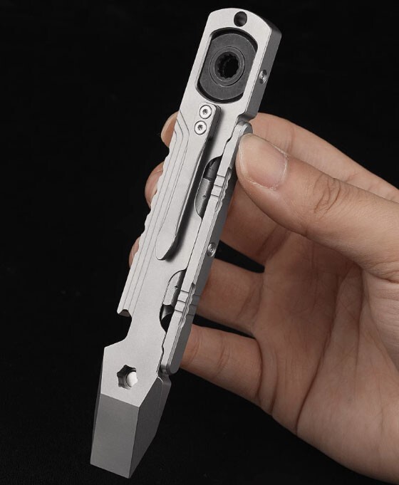Hot Titanium Alloy Pocket Pry Bar Crowbar Opener Outdoor Camping Multi EDC Tools