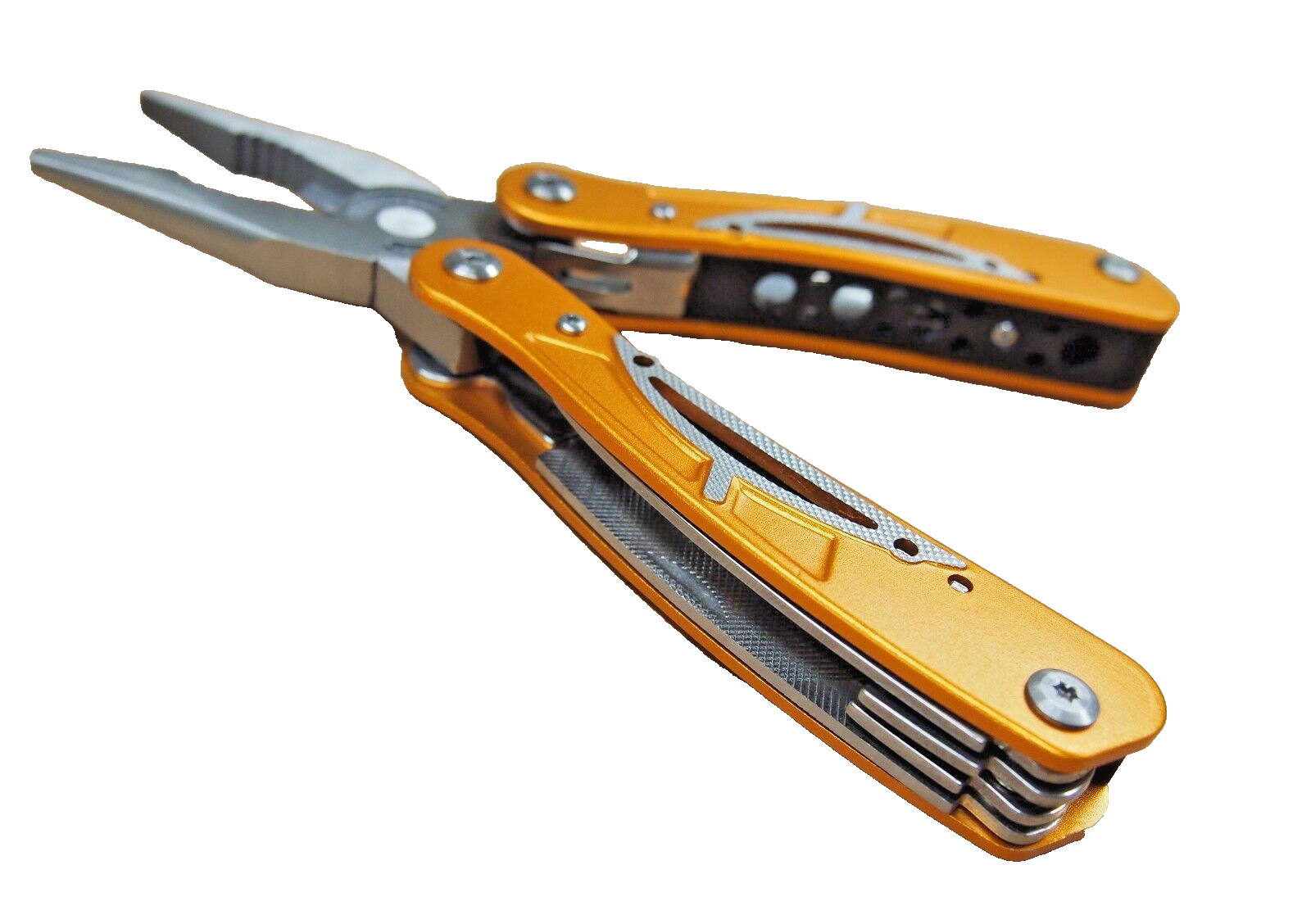 11 in 1 Multi Tool Plier Knife Stainless Steel Aluminum Handle Carry Bag 327002