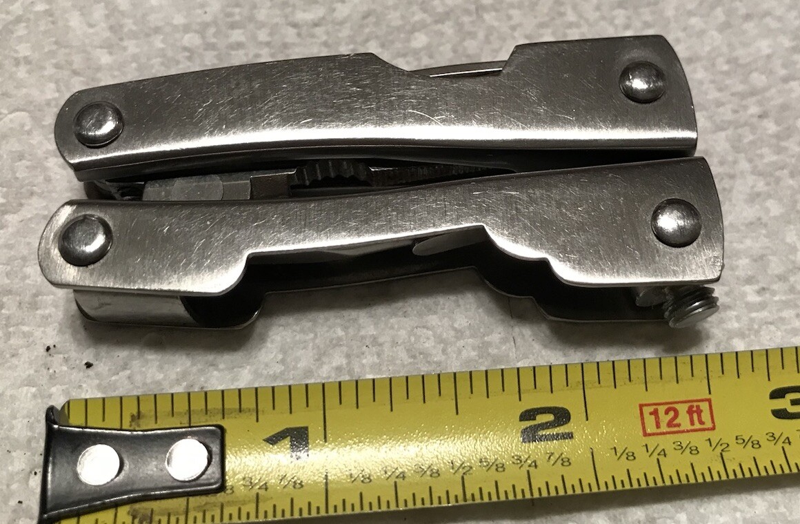Unbranded Stainless Multi-purpose Tool Kit. 5-tool, Spring Loaded