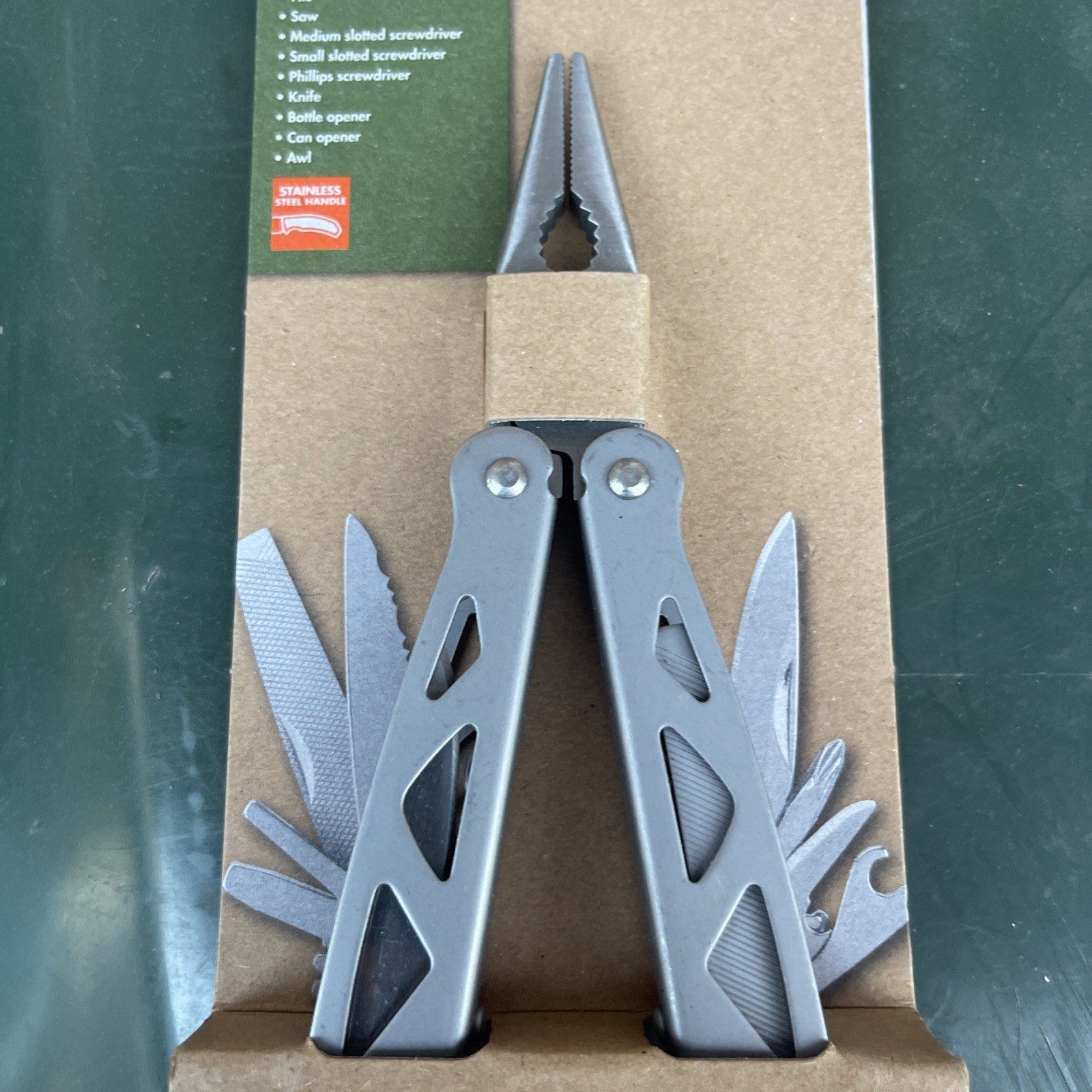 Ozark Trail – 12-in-1 Multi-Tool – Stainless Steel Handle – Silver