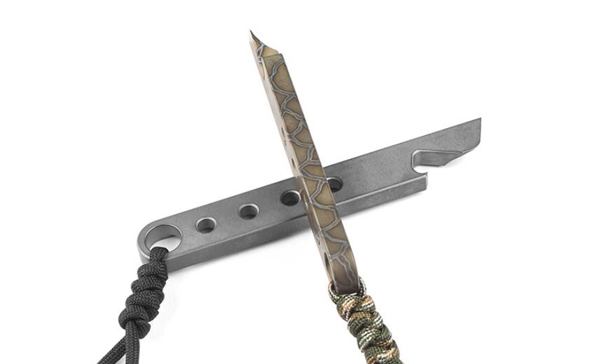 Titanium Alloy Outdoor Multi Tools Pocket Pry Bar Crowbar Bottle Opener EDC