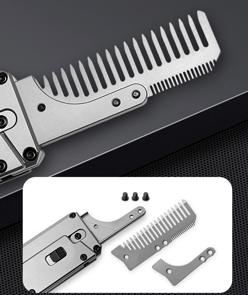 Titanium Alloy Pocket Folded Health Comb Combing Hair Outdoor EDC Multi Tools