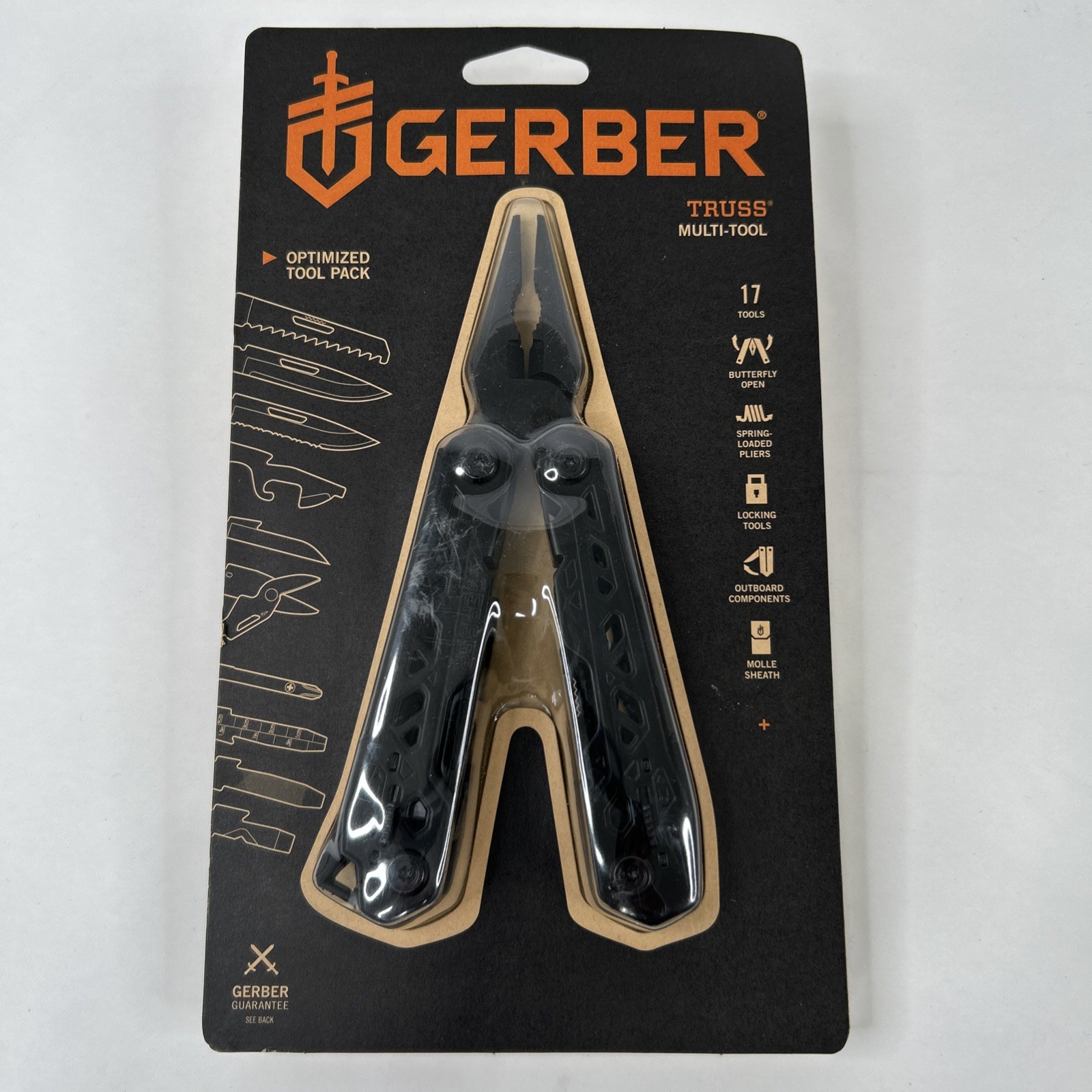 Gerber Truss 17-in-1 EDC Multitool for Fishing & Camping, Gift for Men, Black
