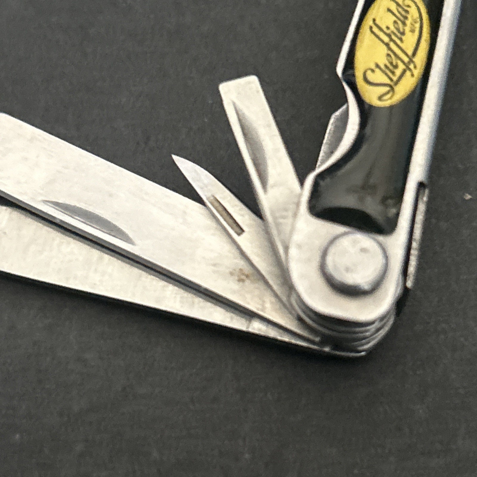 Vintage Sheffield Multi-Tool Knife Pliers-9 Tools Stainless # 12010