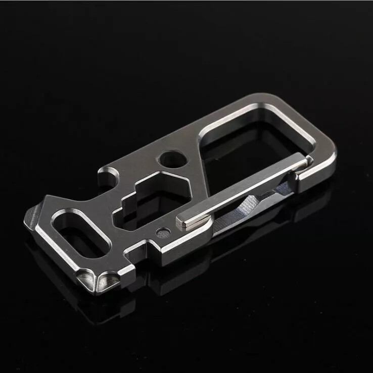 TC4 Titanium Mechanic Key Chain Carabiner Opener Outdoor Camping Multi EDC Tool