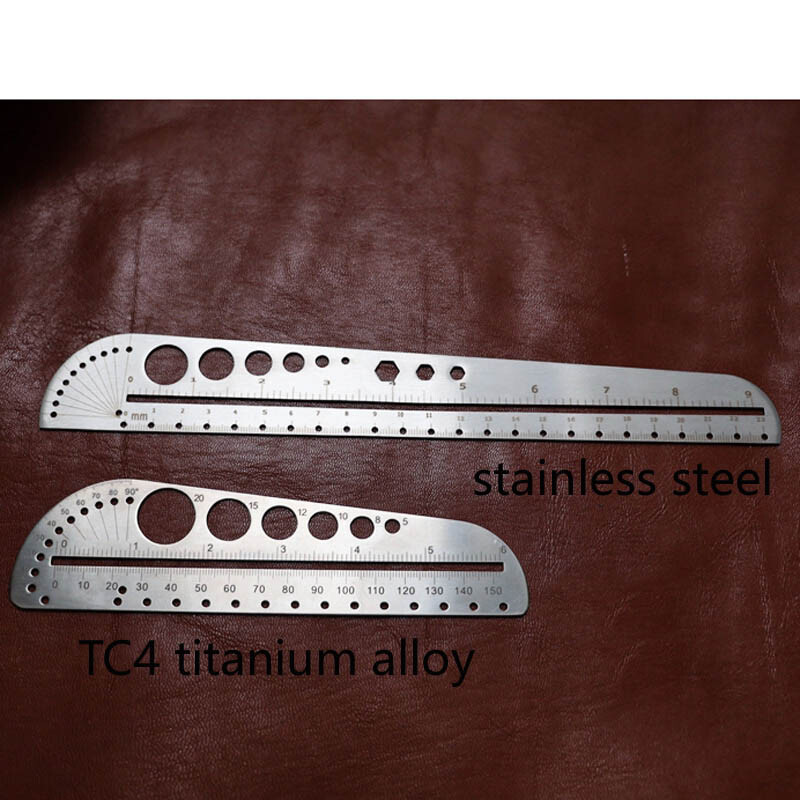 EDC Titanium Alloy Ruler Stainless Steel Portable Outdoor Compasses Tools