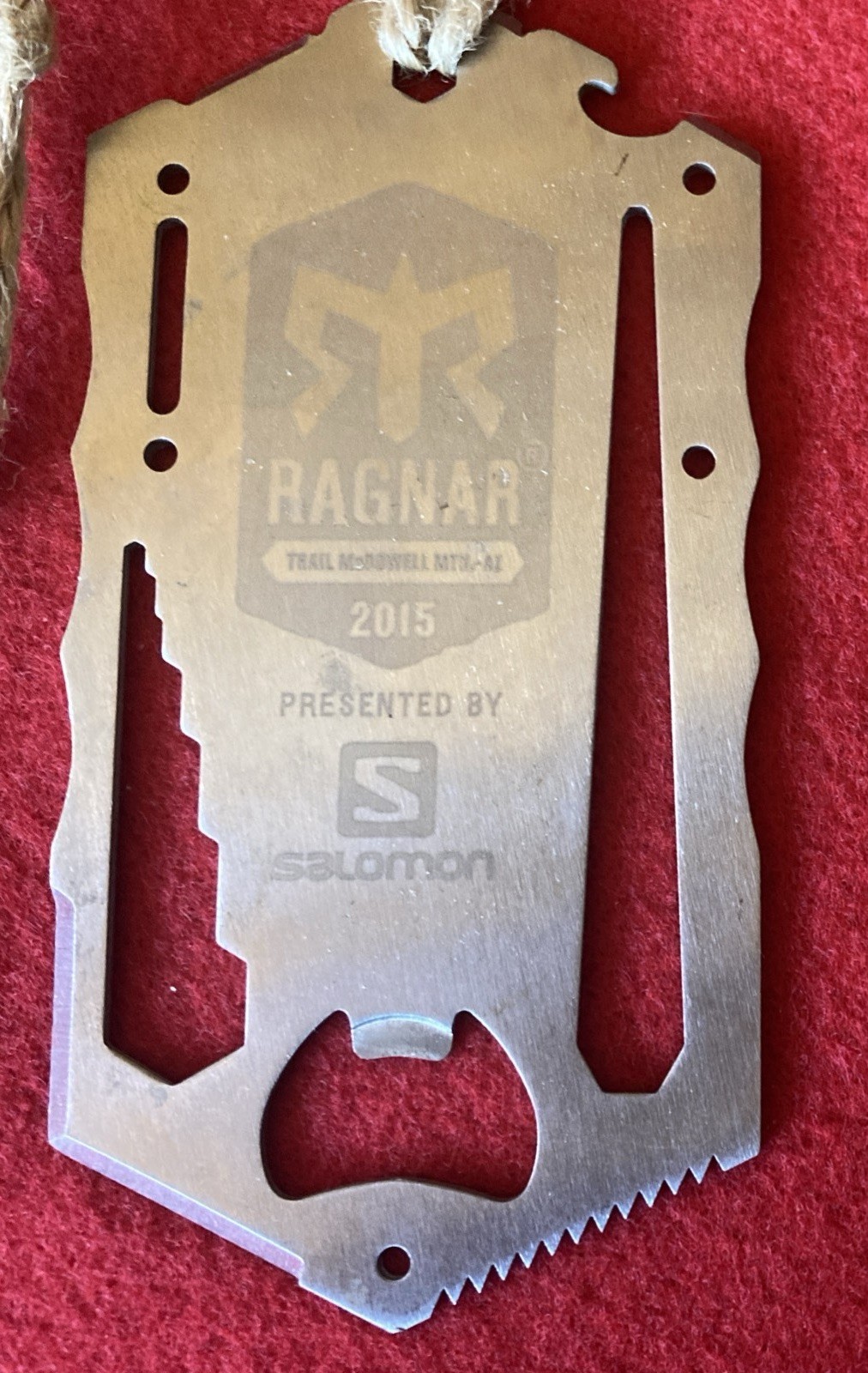 2015 Ragnar Trail, McDowell Mountains Ariz. multi tool- Bottle opener advertis