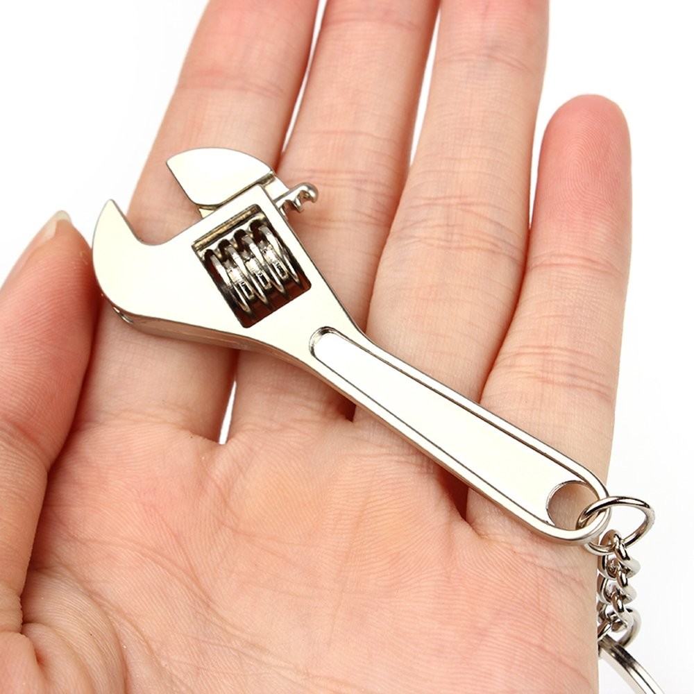 4pcs Mini Wrench Tool Keychain Metal Spanner Keyring Pendant Key Holder Organ…