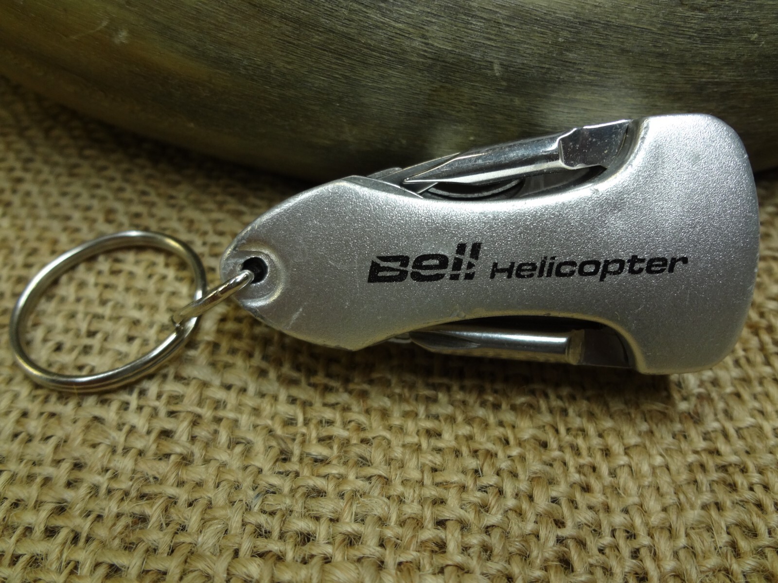 Bell Helicopter Multi Tool Keychain Flashlight edc Pocket Knife Bottle Opener